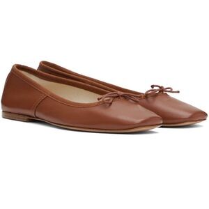 NWB APC Brown Leather Ballet Flats - Size 40